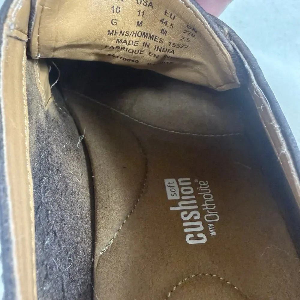 Clarks Cushion Soft Remsen Leather Oxfords Brown Lace Up Shoes Men’s 11 Comfort
